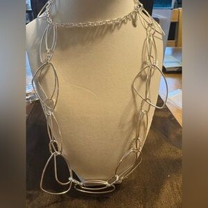 Chico Silver Geometric Chain Necklace